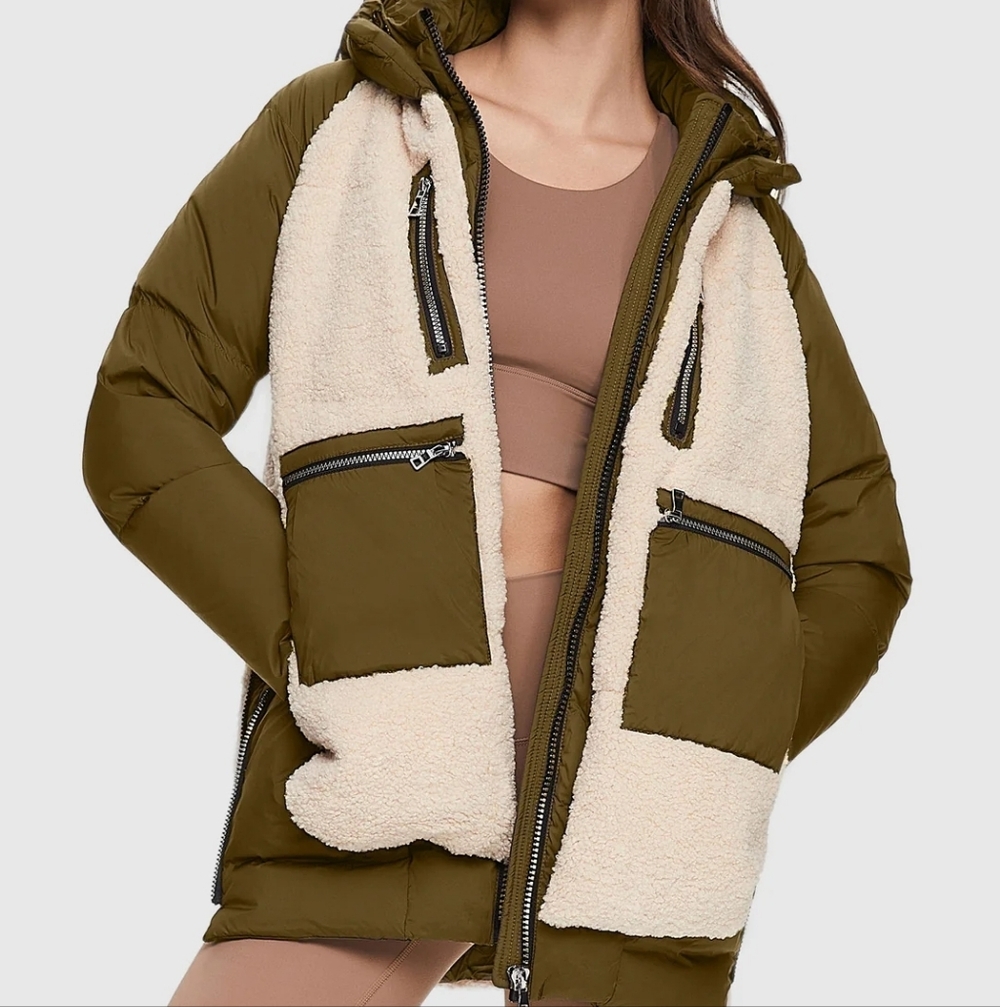 Orolay 092 Universe Fleece Down Puffer Teddy Coat Jacket Size S